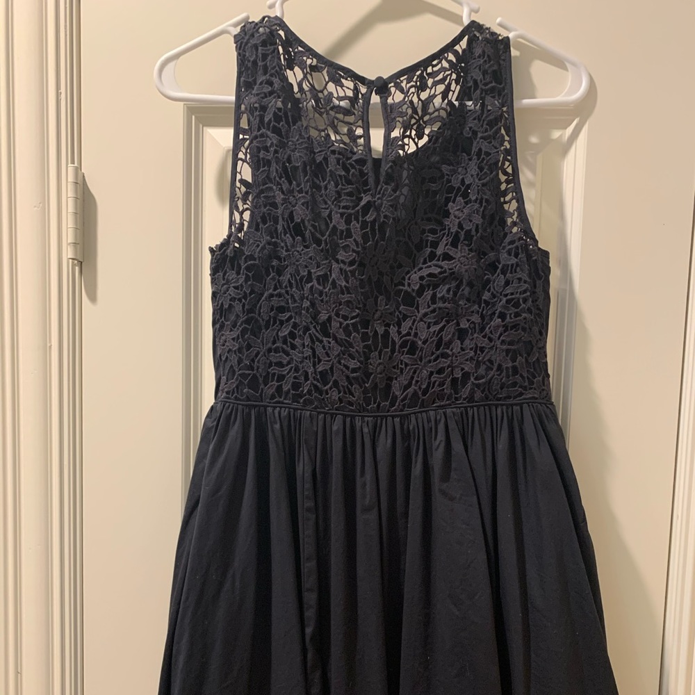 Anthro lace back, black dress